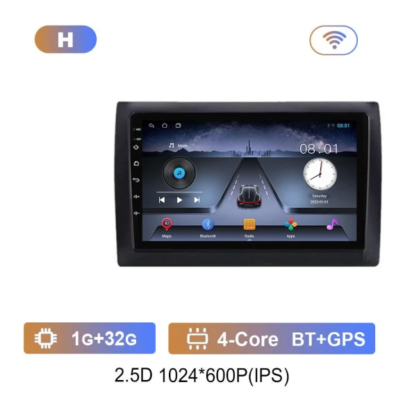 Multimedia Android Player for Fiat Stilo 2002-2010 — Car Infotainment System, AutoSphere