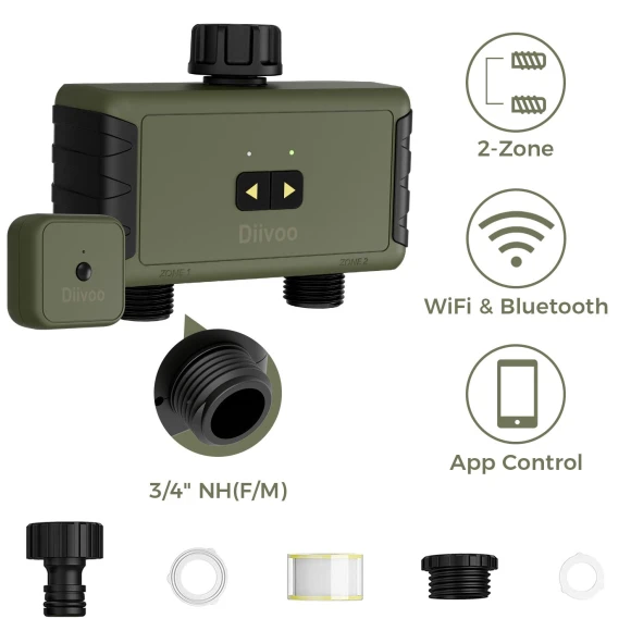 Smart Garden Watering Timer — Irrigation System, Diivoo