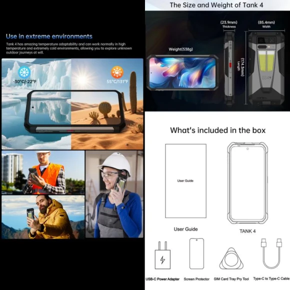 Night Vision Projector Rugged Phone, Unihertz