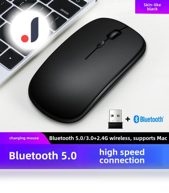 Rechargeable Dual-Mode Wireless Bluetooth Mouse — Mouse Pads, Computer boost