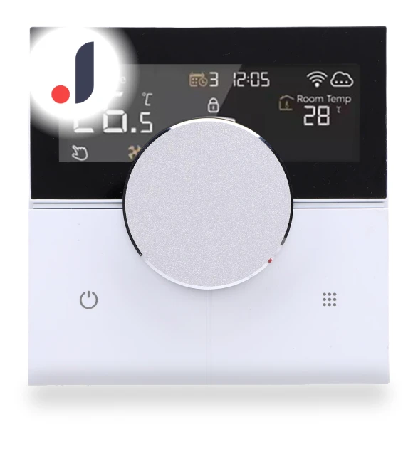 Smart Thermostat WiFi Color Screen Full Touch Knob Control Programmable Home Thermostat for Wall — HVAC Controls, Fishine