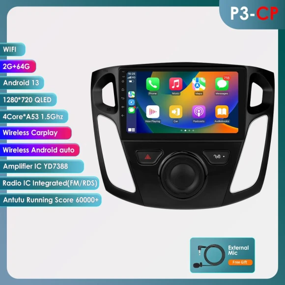 Android Auto Radio with Voice Control AI — Stereo Receivers, OSSURET