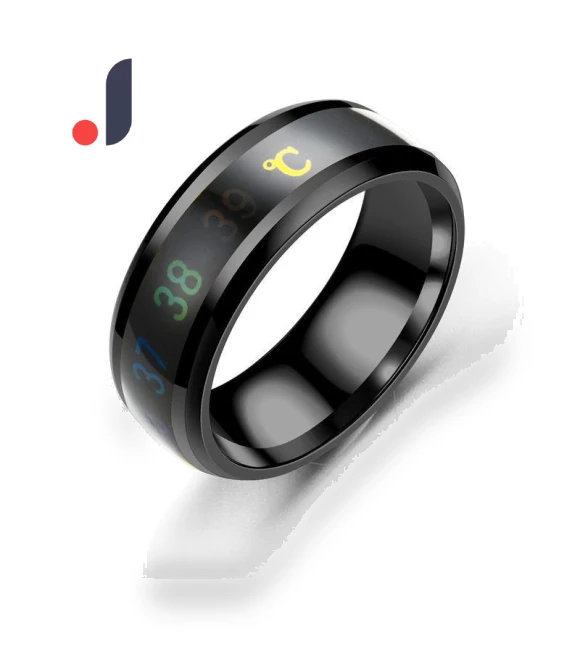 Smart Titanium Steel Ring with Temperature Sensor and Color Changing Feature — Smart Rings, VividTrove