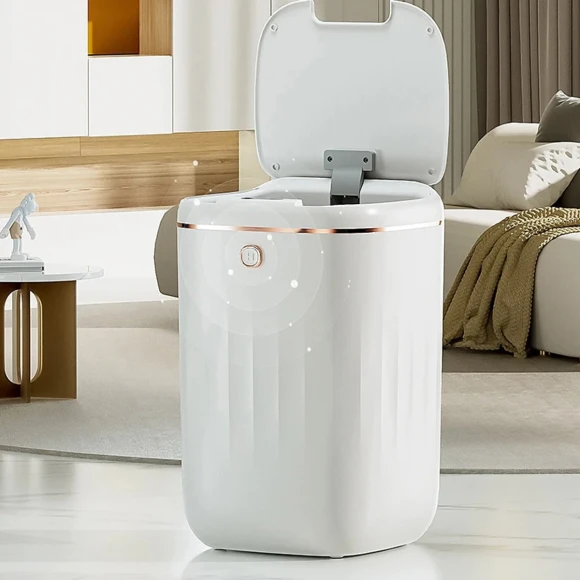 Electric Sensor Trash Bin with UV Light Charging — Waste Baskets, Simple and warm