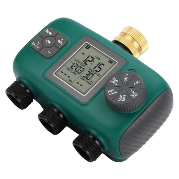 3-Way Watering Timer with Brass Port, Vestidos