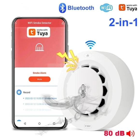 Smoke Alarm with Temperature and Humidity Sensor — Smoke Detectors, Meiteai-All