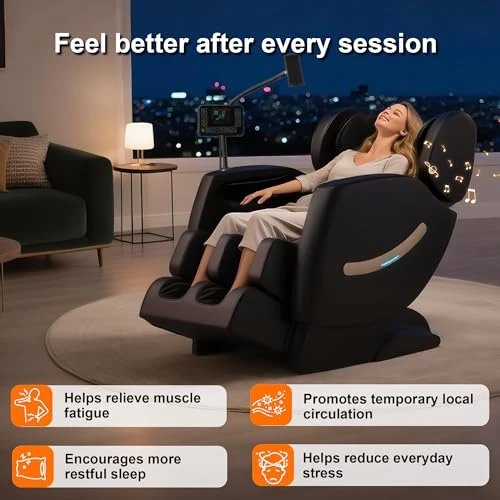 Full Body Recliner Massage Chair with Heating and Zero Gravity — Massage Gun, VUYSUYVY