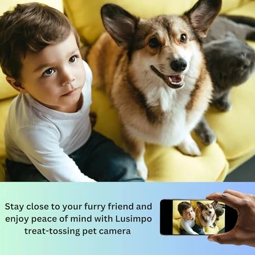 Pet Camera with Treat Dispenser — Automatic Pet Feeder, LUSIMPO