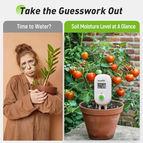 Smart Digital Wireless Plant Moisture Meter — Soil Moisture Sensor, RainPoint