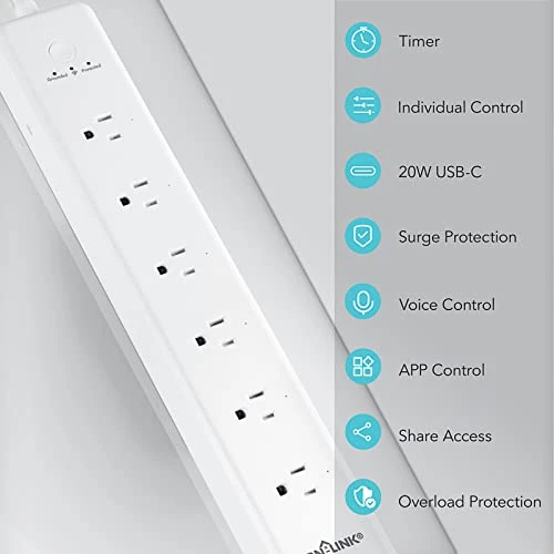 Smart Plug Power Strip with Surge Protection and Fast Charging — Smart Plug, BN-LINK