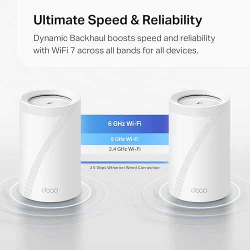 Tri-Band WiFi 7 Whole Home Mesh System, TP-Link