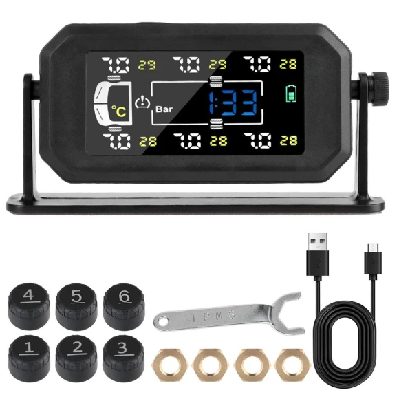 Intelligent Temperature Warning Fuel Save Tire Pressure Monitor — TPMS, AINYSZIN