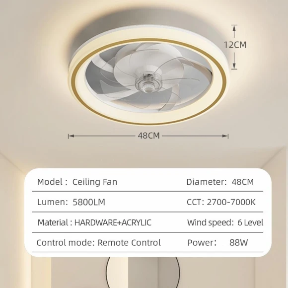 Smart Ceiling Fan with Light — Ceiling Fans, Seahorse Home