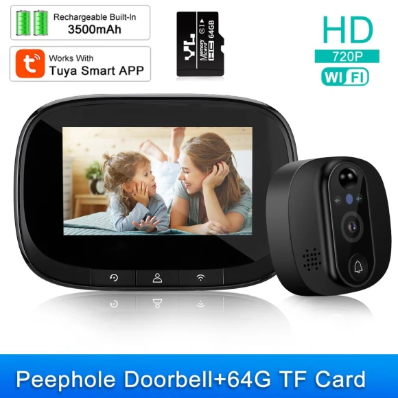 Smart Wi-Fi Doorbell with Camera, Jakemy