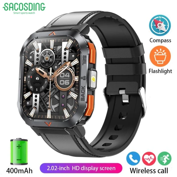 HD Screen Smartwatch with Flashlight — Smartwatches, SACOSDING