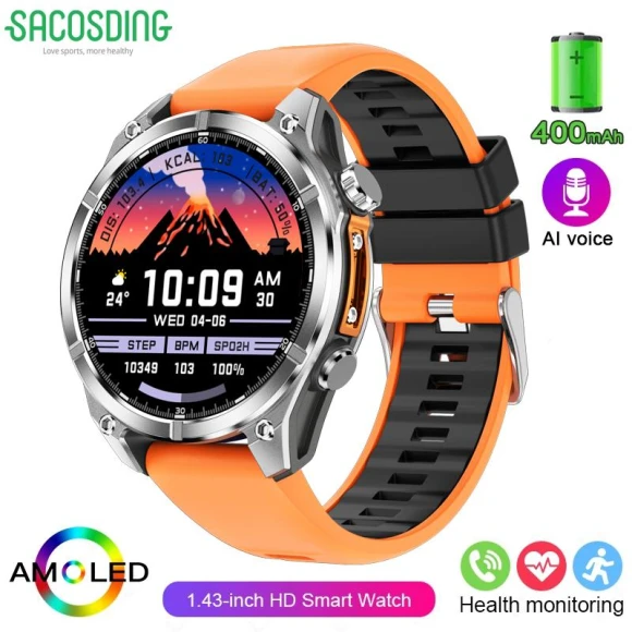 Smart Watch with AMOLED Display — Smart Watch, SACOSDING