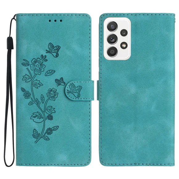 Flower Imprint Anti-drop Phone Cover Leather Stand Case with Wallet — Screen Protectors, Smartwatch 2025