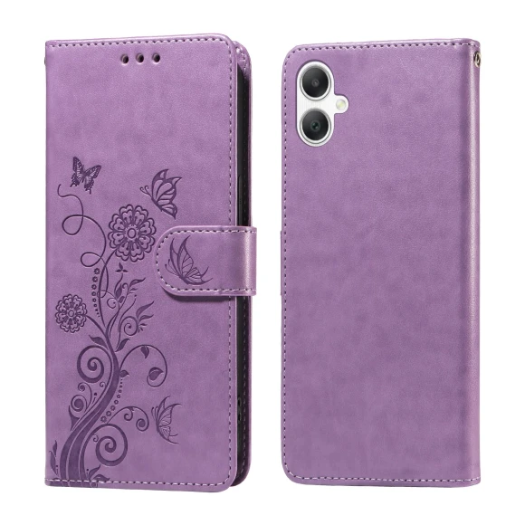 Leather Case Butterfly Floral Imprint Wallet Stand Cover — Flip Cases, Smartwatch 2025
