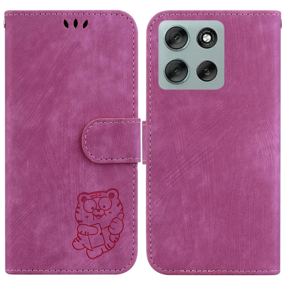 Leather Wallet Case with Tiger Embossing and Wrist Strap — Bumpers, Smartwatch 2025