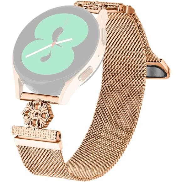 Milanese Band Flower Stainless Steel Magnetic Mesh Watch Strap, Smartwatch 2025