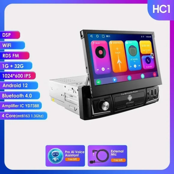 Car Stereo with CarPlay and Android Auto — Car Infotainment System, Hizpo