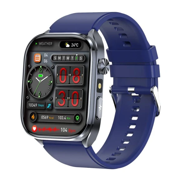 Men's Smart Watch with Artificial Intelligence, Health Monitoring ECG, Large Screen, LED Flashlight, BT Calls, Outdoor... — Smart Watch, ESTG