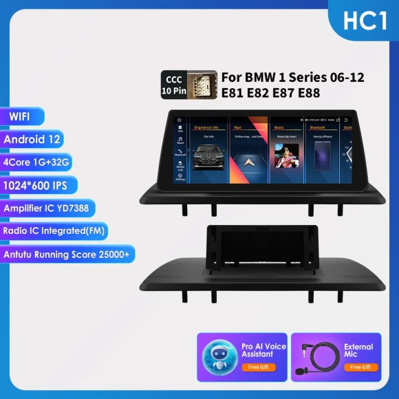 Android Auto Radio Player for BMW 1 Series — Car Infotainment System, Hizpo