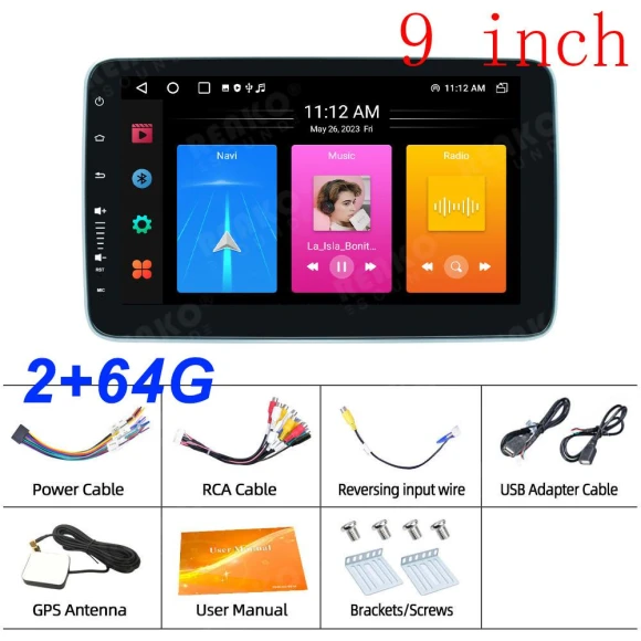 9-inch Rotating 360° Touch Screen Car Radio — Stereo Receivers, ToyousoniC