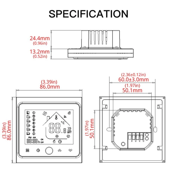 Smart Wi-Fi Thermostat Temperature Controller — Home Climate Control, JMS tops