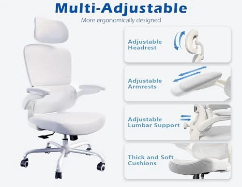Ergonomic Office Chair with Adjustable Headrest and Lumbar Support — Ergonomic Chair, TRALT