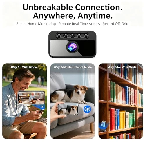 Hidden Camera with Cloud, 4K HD WiFi Mini Spy Camera 150° View Video, Wireless Indoor Surveillance Secret Camera, Smart... — Security Camera, AOBOCAM
