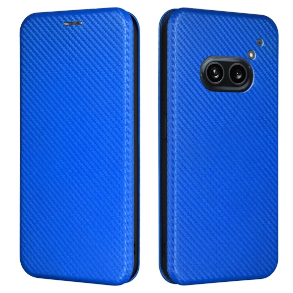 Carbon Fiber Texture PU Leather Magnetic Closure Phone Cover — Phone Accessories, Smartwatch 2025