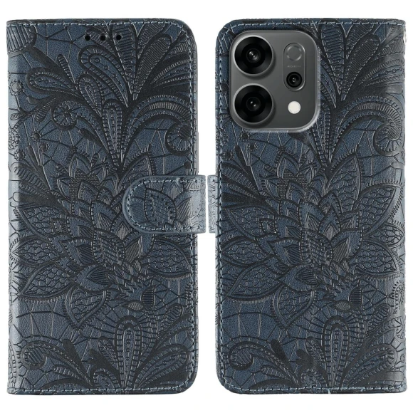 Lace Flowers PU Leather Flip Wallet Phone Cover, Smartwatch 2025