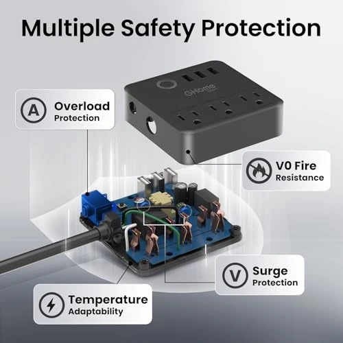 Smart Power Strip with Voice Control — Smart Plug, GHome Smart