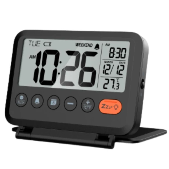 Travel Alarm Clock with LCD Display — Alarms & Clocks, Daily necessities-V