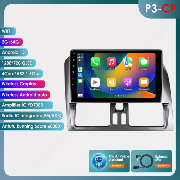 Car Multimedia Head Unit with Apple CarPlay and Android Auto — Car Infotainment System, SMARTY Trend