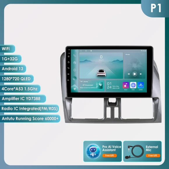 Car Multimedia System with Apple CarPlay and Android Auto — Car Infotainment System, OSSURET