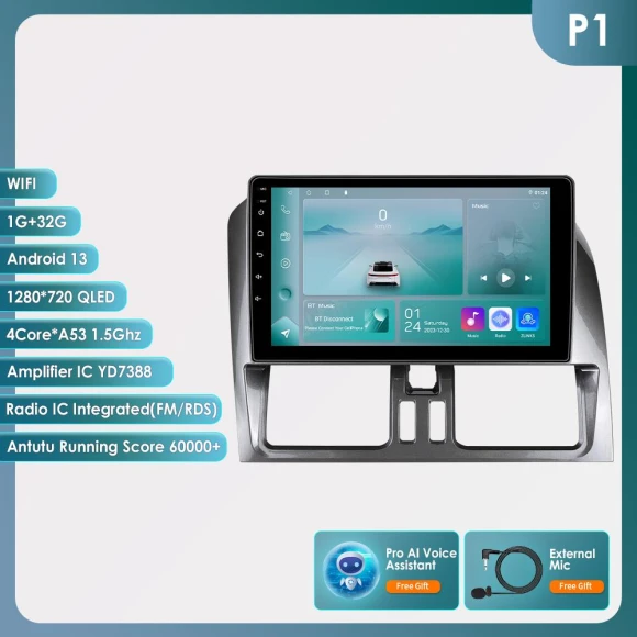 Car Multimedia System with CarPlay and Android Auto — Car Infotainment System, OSSURET