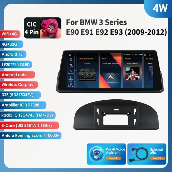 Smart Car System with GPS Navigation and CarPlay/Android Auto — Car Infotainment System, Hizpo