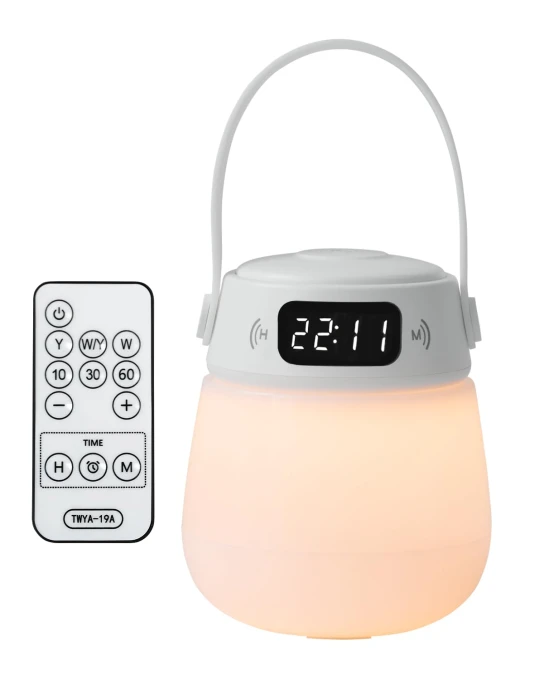 Bedside Lamp with Clock Night Light — Desk Lamp, Trendy Japanese products
