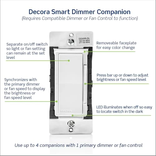 Dimmer Switch Companion for Multi-Location Dimming — Smart Switch, Leviton