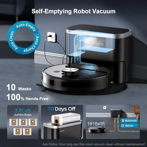 Vacuum and Mop Combo — Robot Vacuum, MAMNV