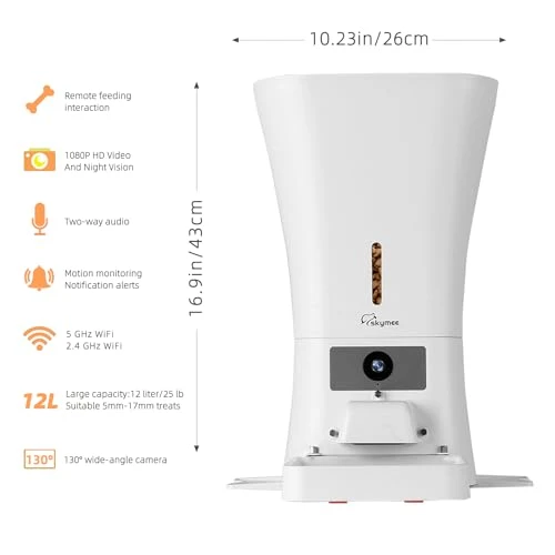 Automatic Pet Feeder with Camera and Treat Dispenser — Automatic Pet Feeder, SKYMEE