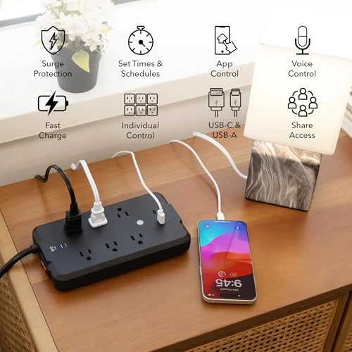 Smart Plug Power Strip with Surge Protection, Geeni