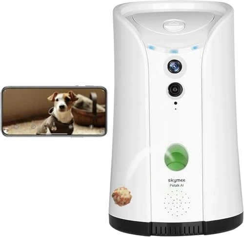 WiFi Remote Pet Camera with Treat Dispenser — Automatic Pet Feeder, SKYMEE