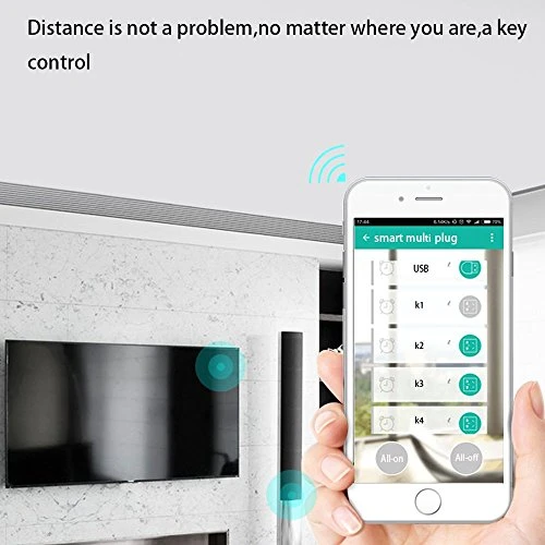 WiFi Smart Power Strip Surge Protector Extension Cord with 4 AC Outlets and 4 USB Ports — Smart Plug, Jinvoo