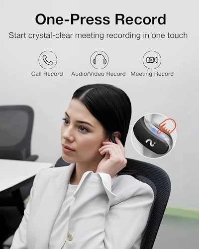 OpenNote AI Voice Recorder – Open Ear Headphones — Translator Device, VIAIM