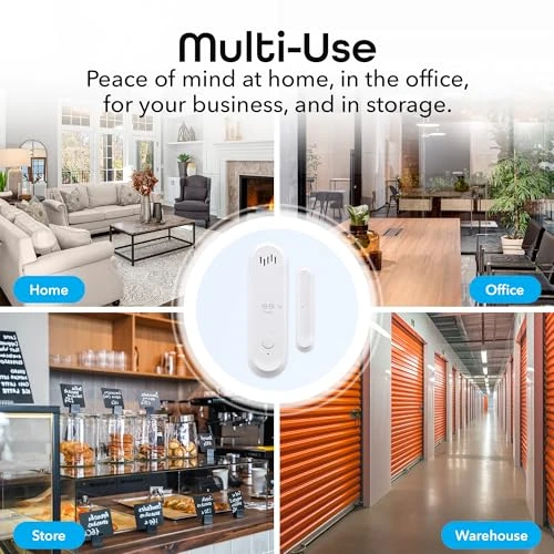 Smart Door and Window Sensor Alarm 2 Pack, Geeni