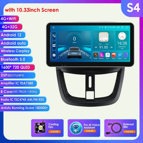 Android Car Stereo with AI Voice Navigation — Car Infotainment System, Hizpo