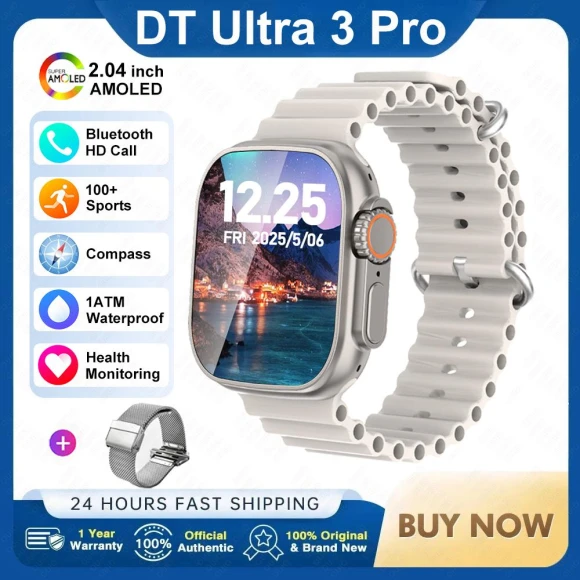 Smart Watch with AI Assistant, AMOLED Display, and Bluetooth Calling — Smart Watch, DT